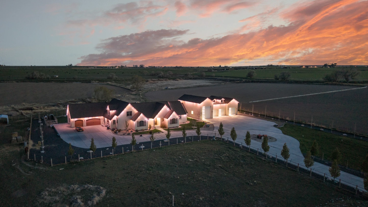 Sunset over a completed install