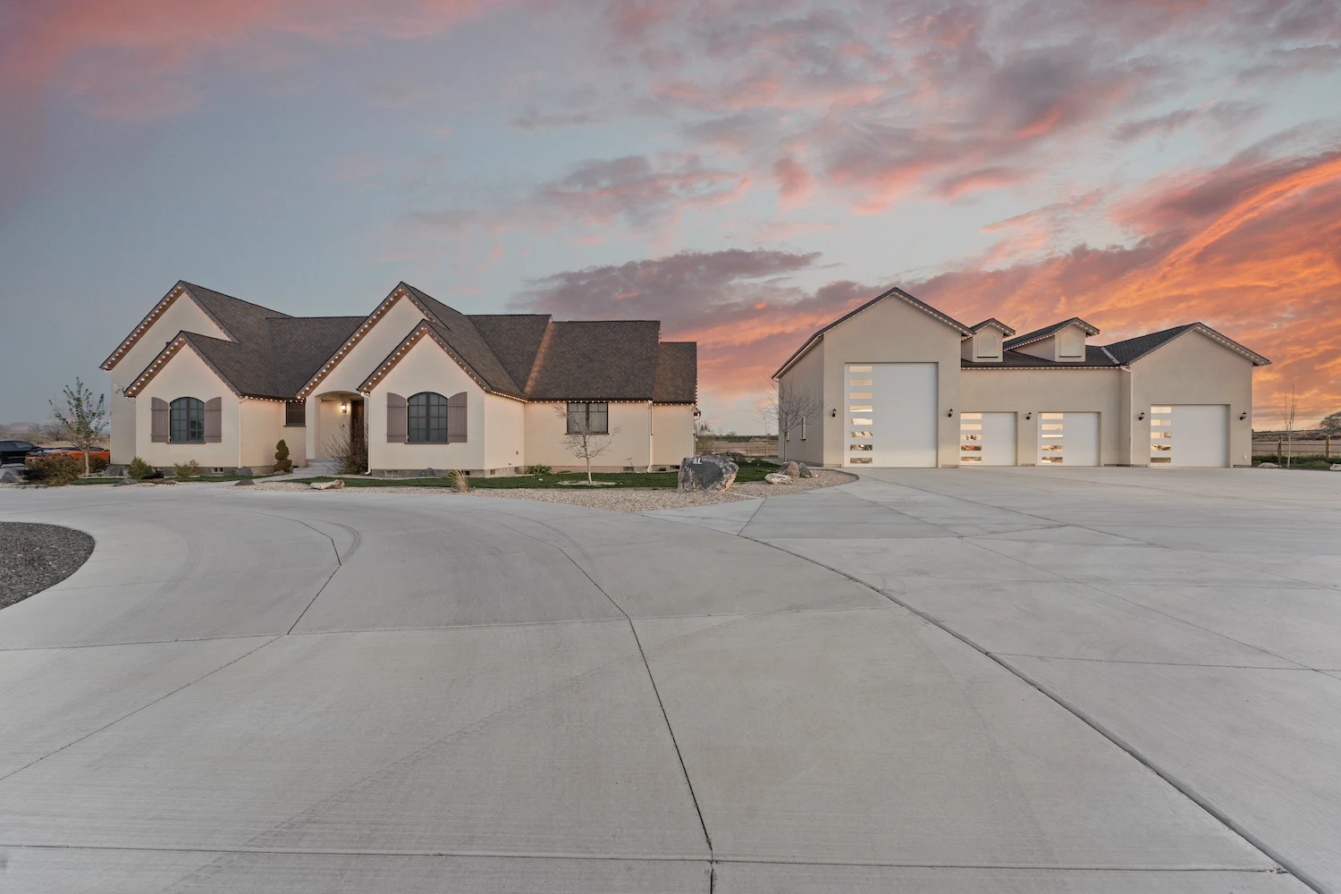 House and shop across the driveway
