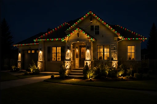 Smartphone-controlled permanent outdoor lighting